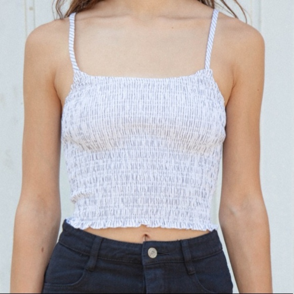 Smock crop tank top